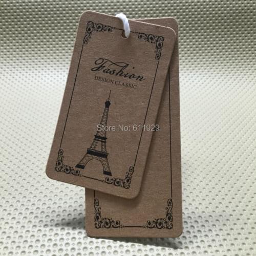 Customize clothing kraft paper hang tag/garment bag printed tags/cardboard tags/clothing label printing/trademark/logo/brand