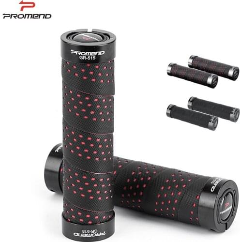 Promend 1 Pair Bicycle Grips EVA Sponge Buffer Foam Mountain Bike Handlebar PU Tape Cover Handle Bar Ends Non-Slip Double Lock