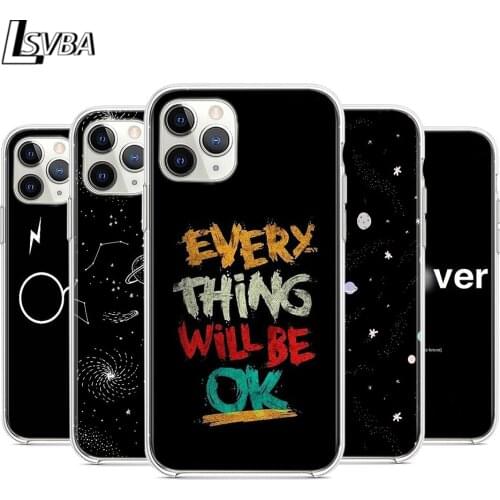 Black is not sad Silicone Cover For Apple iPhone 12 Mini 11 Pro XS Max XR X 8 7 6S 6 Plus 5S SE 2020 Phone Case
