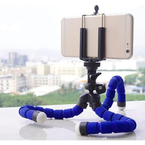 Mini Blue Tripod Flexible Octopus Holder Bracket Stand Mount for Apple iPhone