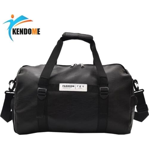 Top Quality PU Outdoor Sports Gym Bag Men Women Independent Shoes Storage Training Multifunction Shoulder Fitness Travel HandBag