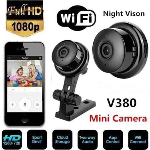 V380 Mini Camera HD Wireless Camcorder Household Monitor Indoor Video Recording Motion Detection Smart Surveillance Device