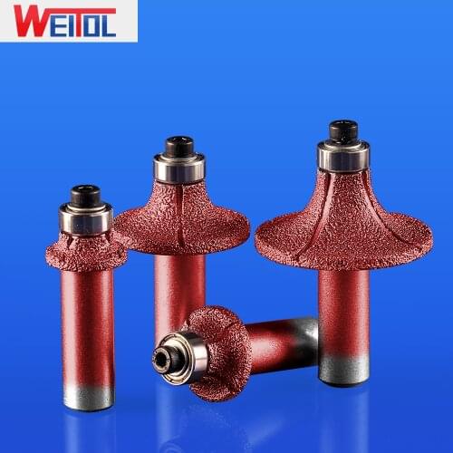 WeiTol 1pcs corn round router bits diamond emery stone cutter bits cnc machine tools milling cutter for marble