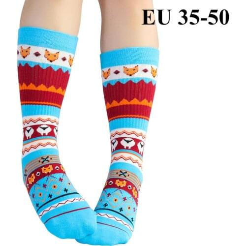 1 Pair Men Women Unisex Socks Christmas Winter Thicked Terry New Year Socks Large Big Plus Size 35 to 50 Happy Funny Socks Meias
