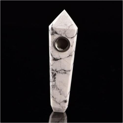 1pc Natural quartz white turquoise stick spinel smoke pipe tobacco pipe tobacco rod