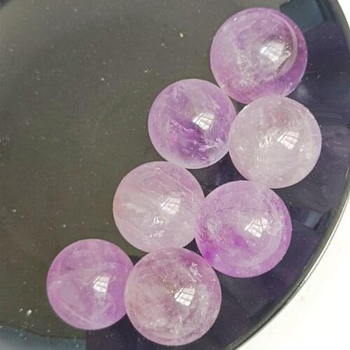 Healing Purple Stone Natural Amethyst Quartz Sphere Pretty Crystal Ball for Decoration Gift Collection 3pcs