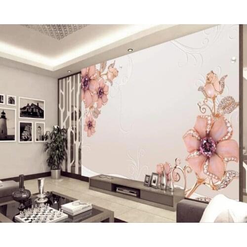 3d wallpaper murals custom living room bedroom home decor 3D Simple pattern pearl flowers decorative painting murals