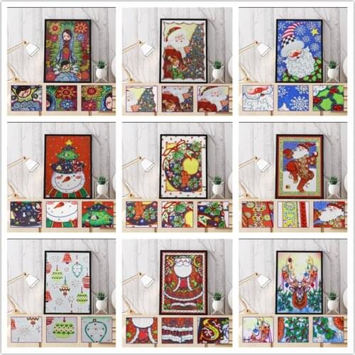 5D DIY Special Diamond Painting Christmas Snowman Combination Embroidery Mosaic Home Decoration