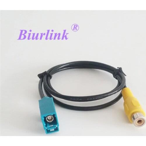 Biurlink Fakra Reversing Camera Video RCA Adapter Parking Cable for VW Benz Volvo Ford