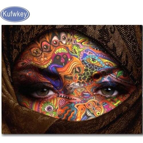 Needle Arts & Craft diamond mosaic full drill squar round diamond embroidery woman mask 5d diamond painting rhinestones wall art