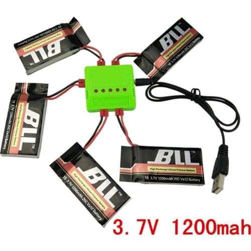 BLL 5PCS 3.7V 1200mah battery and charger SYMA X5HW X5HC rc quadcopter accessories upgrade parts