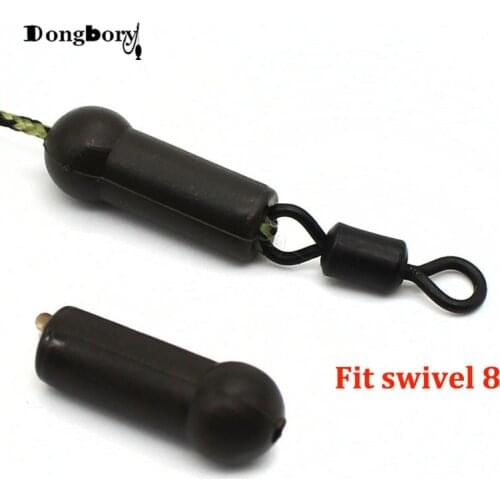 100PCS Carp Fishing Buffer Beads Rubber Accessories for carp fishing Store Chod Heli Beads Brown Rig Swivel Terminal Tackle