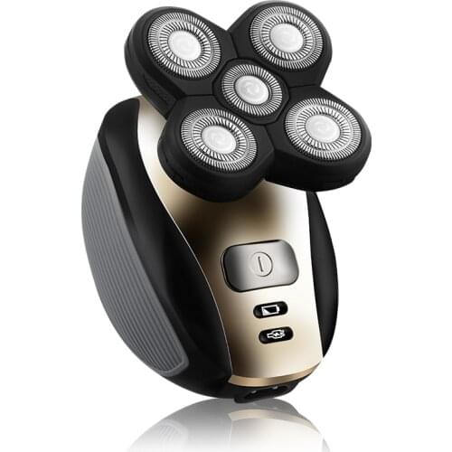 5 in 1 Rechargeable Electric Shaver Five Floating Heads Razors Hair Clipper Nose Ear Hair Trimmer Men Facial Cleaning Brush