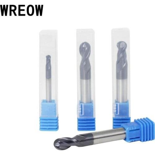 End Mill Drill Bit CNC Lathe Tungsten steel Tool Milling Alloy Cutter Coating Length Ball Nose Endmills Tool for Wood