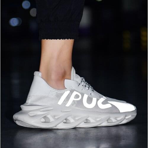 Summer 2018 adult men sneakers lace-up running shoes for men sport fashion breathable air mesh lightweight men shoes