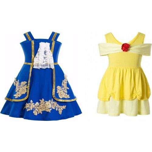 Little Girl Belle Classic Princess Beauty & The Beast Costume Dress up Dresses Toddler Girl Halloween The Beast Prince