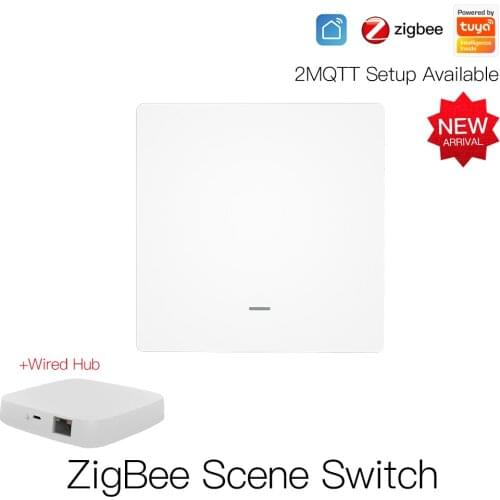 MoesHouse Scene Switch Push Button Battery Powered Transmitter Smart Home Assistant App Automation 1/2/3 Gang Tuya ZigBee