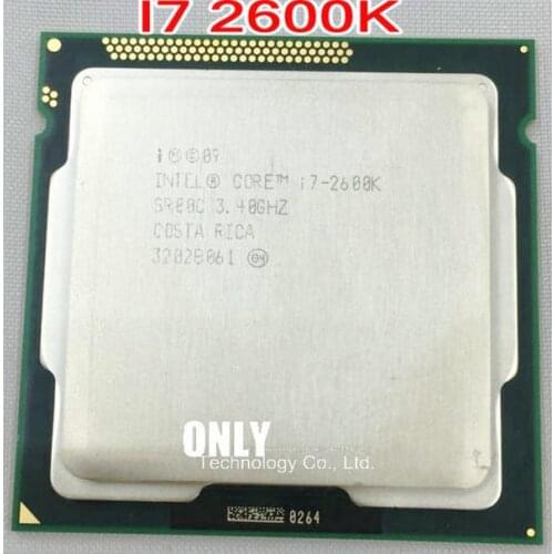 Free shipping original for Intel Core i7 2600K 8M 3.4G 95W Quad Core Processor 5GT/s SR00C LGA 1155 SOCKET i7-2600K