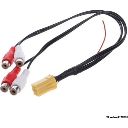 Mini ISO Adapter Aux 4 Chinch Kabel 4 RCA For VW Seat Skoda Blaupunkt VDO Audi