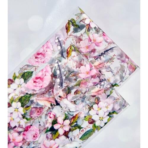 1 Box 10 rolls 4X100cm Nail Transfer Foils Stickers Mixed Flowers Rose bird Leaf Design Nail Art Decorations Foil Wraps Decals