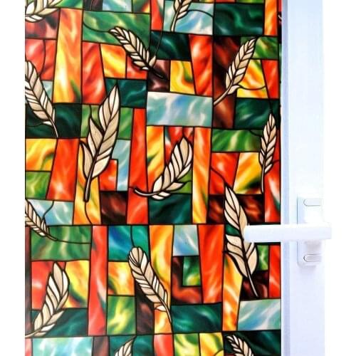 Feather Glass FIilm Electrostatic Mould-Proof Pivacy Protection Antiseptic Reusable Removable Tint-Film Stained Opaque Sticker