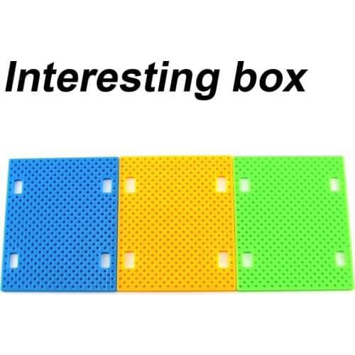 7590 plastic plate model base fixed piece diy frame breadboard line patrol car robot screw hole plate