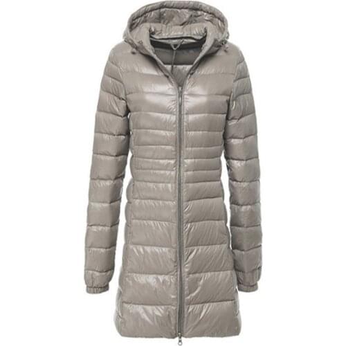 7XL 6XL Plus Long Down Jacket Women Winter Ultra Light Down Jacket Women With Hooded Down Coat Female Big Size Coats