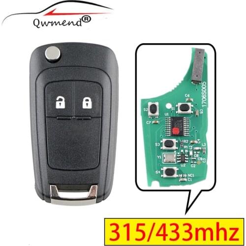 2/3/4/5 Buttons Remote Car Key for OPEL/VAUXHALL Astra J Corsa E Insignia Zafira C Smart Flip Key Car 315/433mhz ID46 Chip