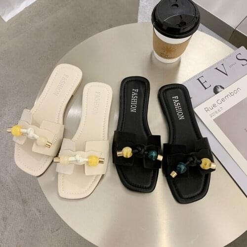 Shoes Ladies' Slippers Slipers Women Shale Female Beach Low Luxury Slides Soft Flat 2021 Sabot Designer Rome Fabric Rubber Fashi