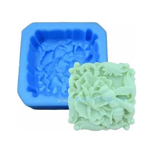 Bees Silicone Soap mold, Flower Molds Silicone Forms For soap, Silica Gel mould,silicon Moulds H532