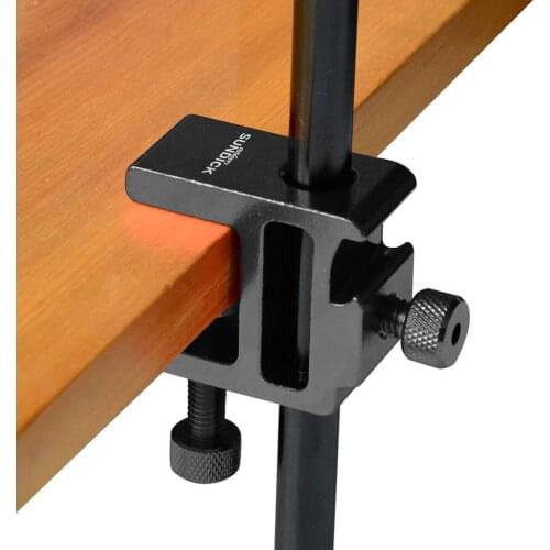 SUNDICK Lantern Stand Clip, Light Pole Table Fixing Aluminum Alloy Clamp, Outdoor Hanging Lamp Holder Clip Folding Lamp Holder