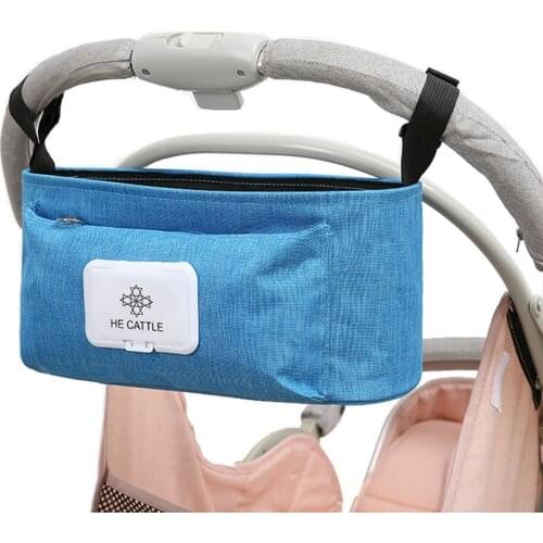 1pc Practical Baby Diaper Stroller Bag with Secure Accessary Bag Universal Stroller Organizer For Travel Shopping