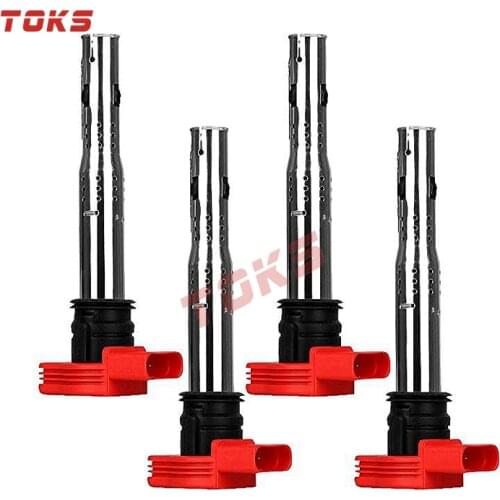 TOKS 1-4pcs 06E905115E Car Ignition Coil For VW Jetta Golf Passat Tiguan CC Touareg Audi A4 A5 A6 A7 Q5 Q7 R8 S4 S5 S6 S8 SQ5