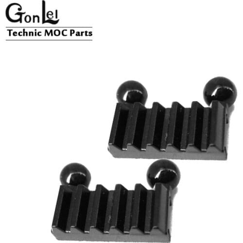 10Pcs/Lot Technic Gear Rack 1 x 2 with Ball Joints MOC Building Blocks Bricks Parts Educational Creative DIY Toys For Kids