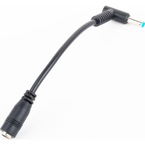 High Quality 5.5*2.1mm To 4.5*3.0mm DC Power Charger Converter Adapter Right Angle Cable For HP Dell Blue Tips Whosale Dropship
