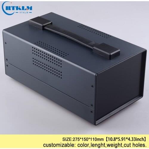 Iron electronics project box diy cabinet junction box Handheld metal desktop enclosure electrical panel box 275*150*110mm