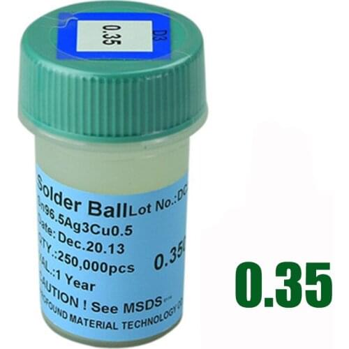 0.35mm Lead-free 250k BGA Reballing Soldering Balls Solder Balls