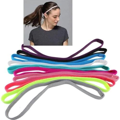 1 PC Candy Color Women Men Yoga Hair Bands Sports Headband Girls Sport Anti-slip Elastic Rubber Sweatband Football Running