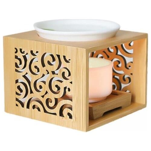 2xCeramic Tea Light Candle Holder Wax Melt Warmer Aroma Essential Oil Burner