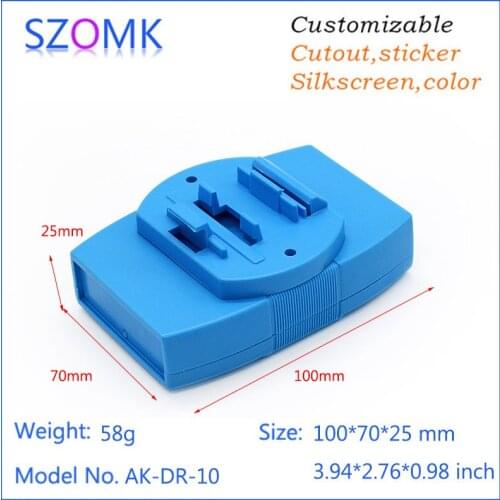 4 pcs) szomk electronic outlet enclosure pcb box electronics project box din enclosure plastic box 102*72*26mm