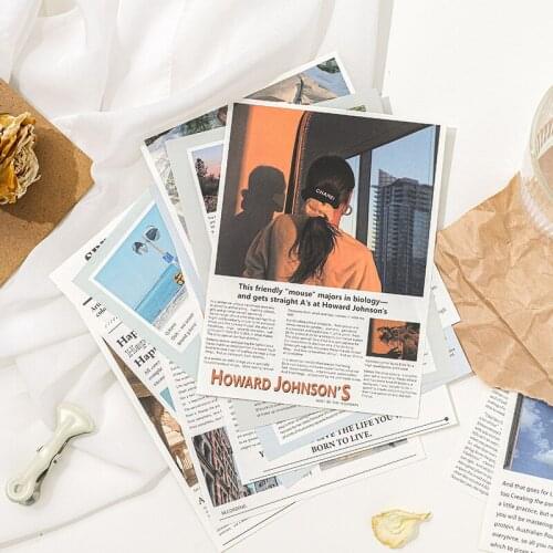 50 Sheets Fresh Life Series Scrapbooking Paper Ins Hand Account Memo Pad Background Paper For Gift Wrapping DIY Material Paper