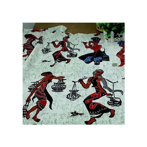 50x140cm Soft Linen Cotton Fabric Traditional Girl Printed Fabrics for Sewing Dress Curtain Decorations Tissue Cloth 1Pcs/Lot