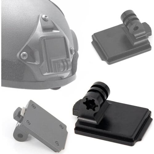 Aluminum Helmet Fixed Mount NVG Base Holder Adapter For GOPRO Hero 8 7 4 5 6 Session Yi Sjcam EKEN Action Video Sports Cameras