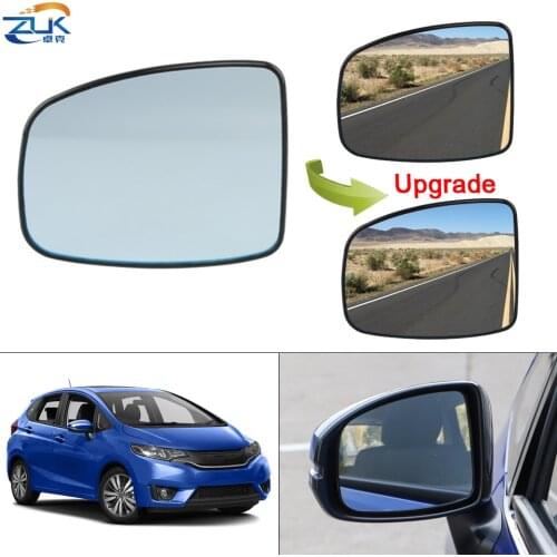ZUK Car Exterior Rearview Door Mirror Lens For HONDA FIT JAZZ GK5 2015-2020 CITY GM6 Glasses With Heated Anti-Glare Wide View