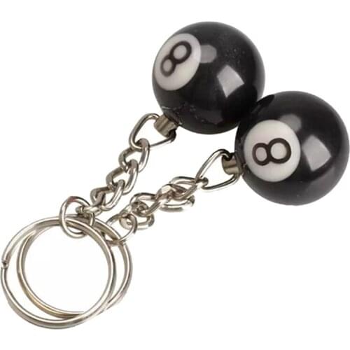 Billiard Pool Keychain Key Rings Snooker Table Ball Keychain Gifts Lucky NO.8 Keychain