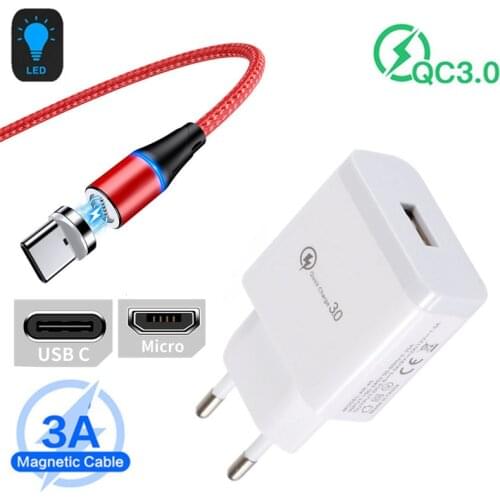 ASUS 3A Fast USB Charger X Power Magnetic Charge Type C Micro Cable For Samsung Xiaomi POCO LG Velvet K51S Sony Xperia 5 1 10 II