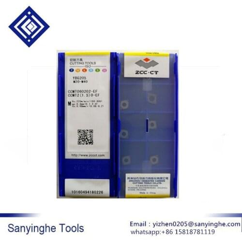 CCMT060202-EF YBG202 cnc carbide turning inserts cnc blade lathe turning tool (10pcs/lots )