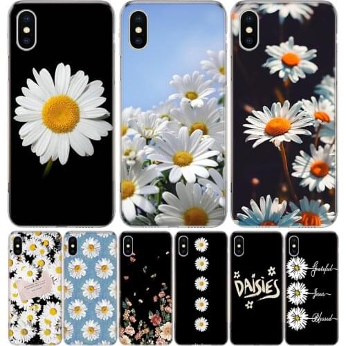 Floral Daisy Daisies Art Case For iPhone 12 11 Pro 7 6 X 8 6S Plus XS MAX + XR 5S SE 10 Ten Art TPU Cover Phone Coque Capa Shell