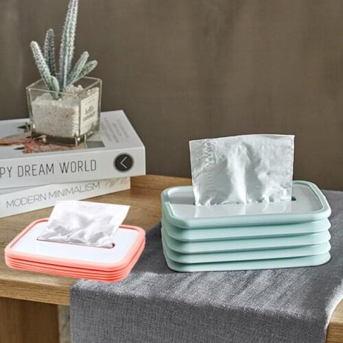 Tissue Case Silicone Lifting Automatic Pressure Drop Household Pumping Box Living Room Washable Desktop Storage Home Supplies