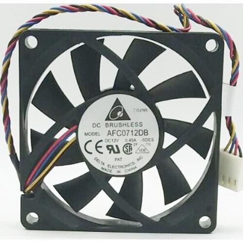 For Delta AFC0712DB 7015 70*70*15MM DC 12V 0.45A 7CM 4-pin PWM Computer CPU Axial Cooling Fan